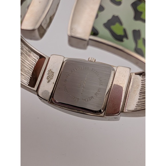 Vernier Green Leopard Print Watch Women 25mm Case Bangle Band- New Battery - Picture 8 of 8
